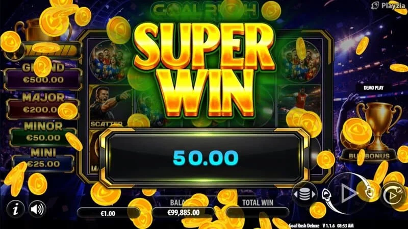 Goal Rush Deluxe - buachan sár-uafásach le Grand Jackpot